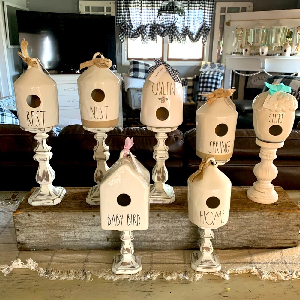 Rae Dunn Magenta Birdhouses